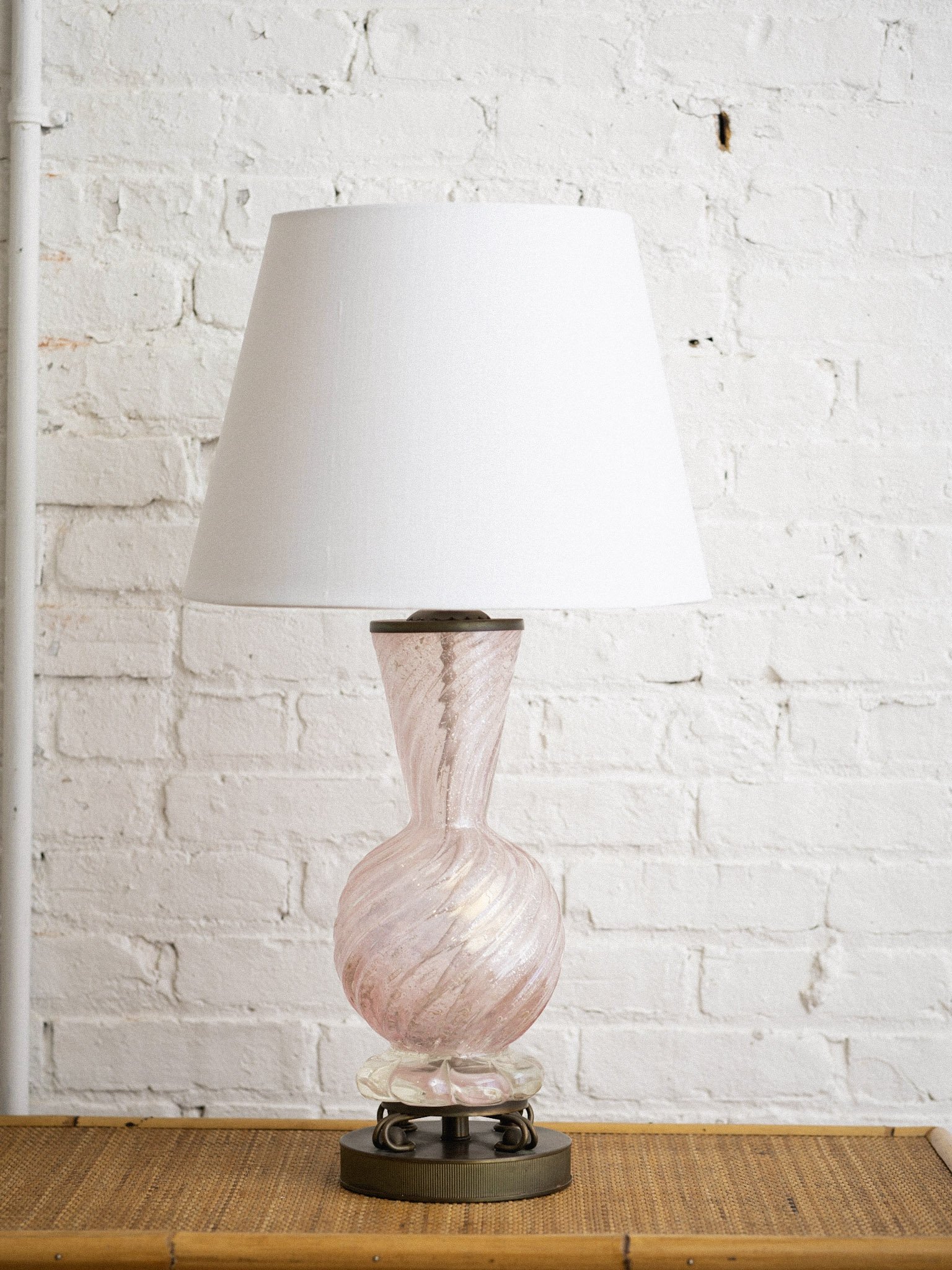 Mid Century Barovier & Toso Murano Glass Lamp — Fenestella